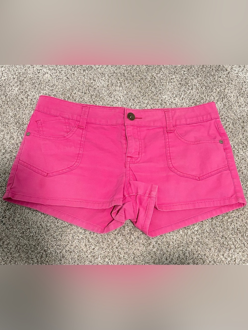 lei Hot Pink Denim Jean Shorts size 9 juniors
